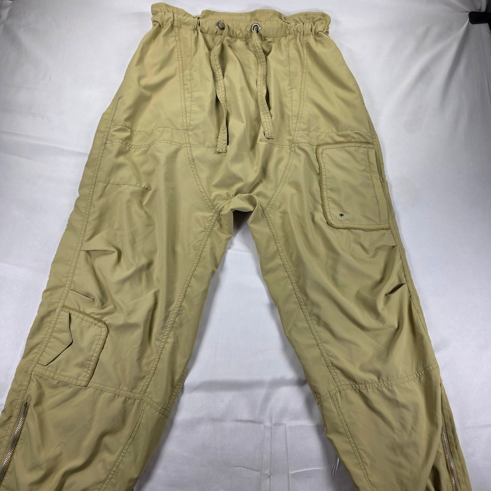 Free People FP Movement Women Sage Cargo Joggers Ankle Zip Drop Crotch Pants L
